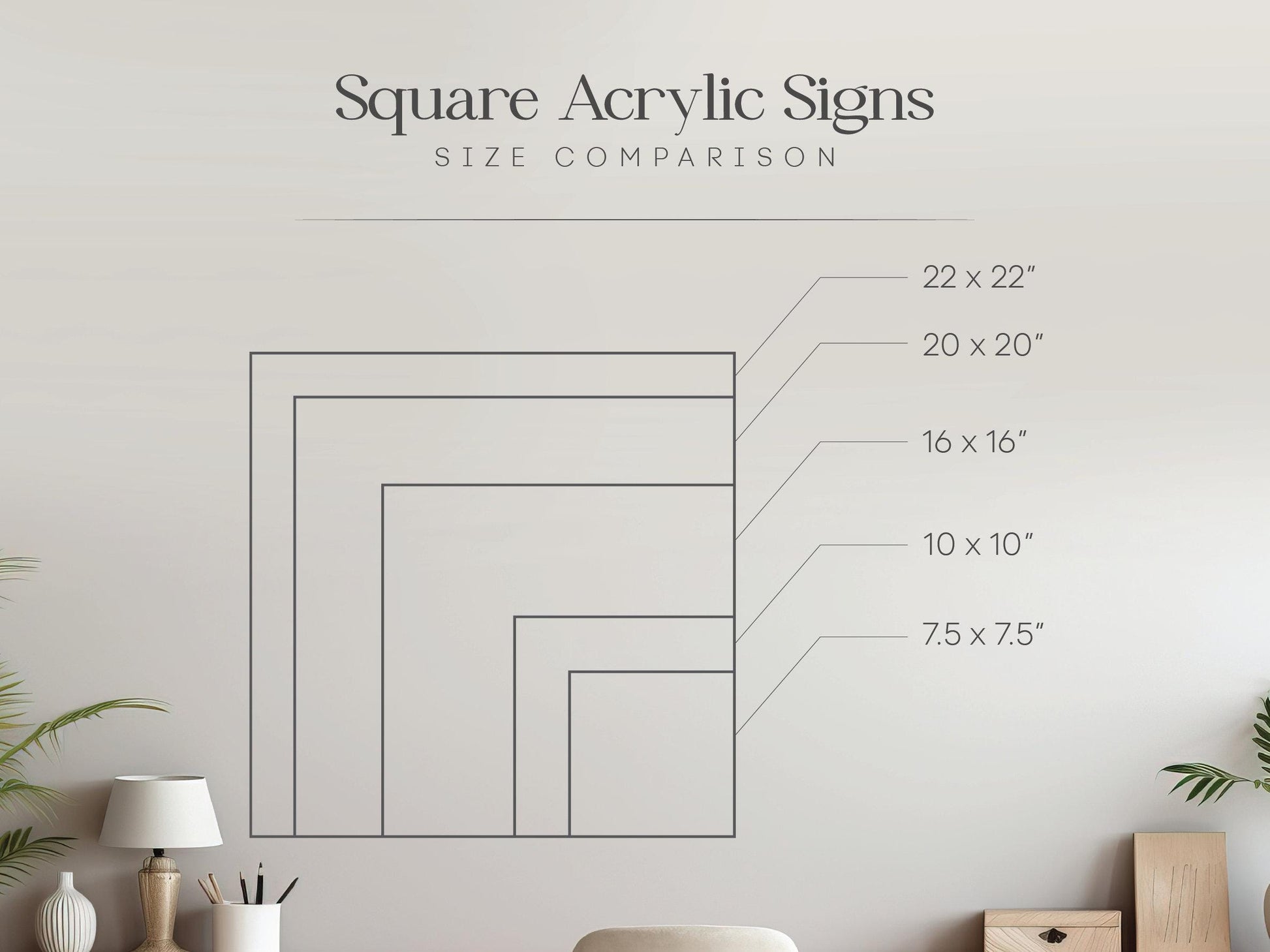 Frosted Square Wall Sign With 4 Holes - Custom Acrylic Small Business Logo Sign for Office Business, Company Logo Signage, Brewery Bar Signs