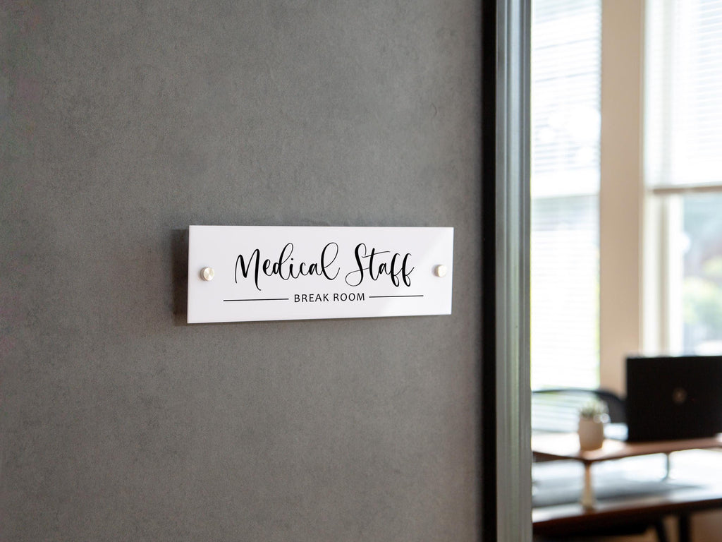 Wall Sign Name Plate - 2 Sizes Personalized Door Office Sign, Executive CEO Sign, New Job Business Decor, Birthday Promotion Mom Gift Ideas