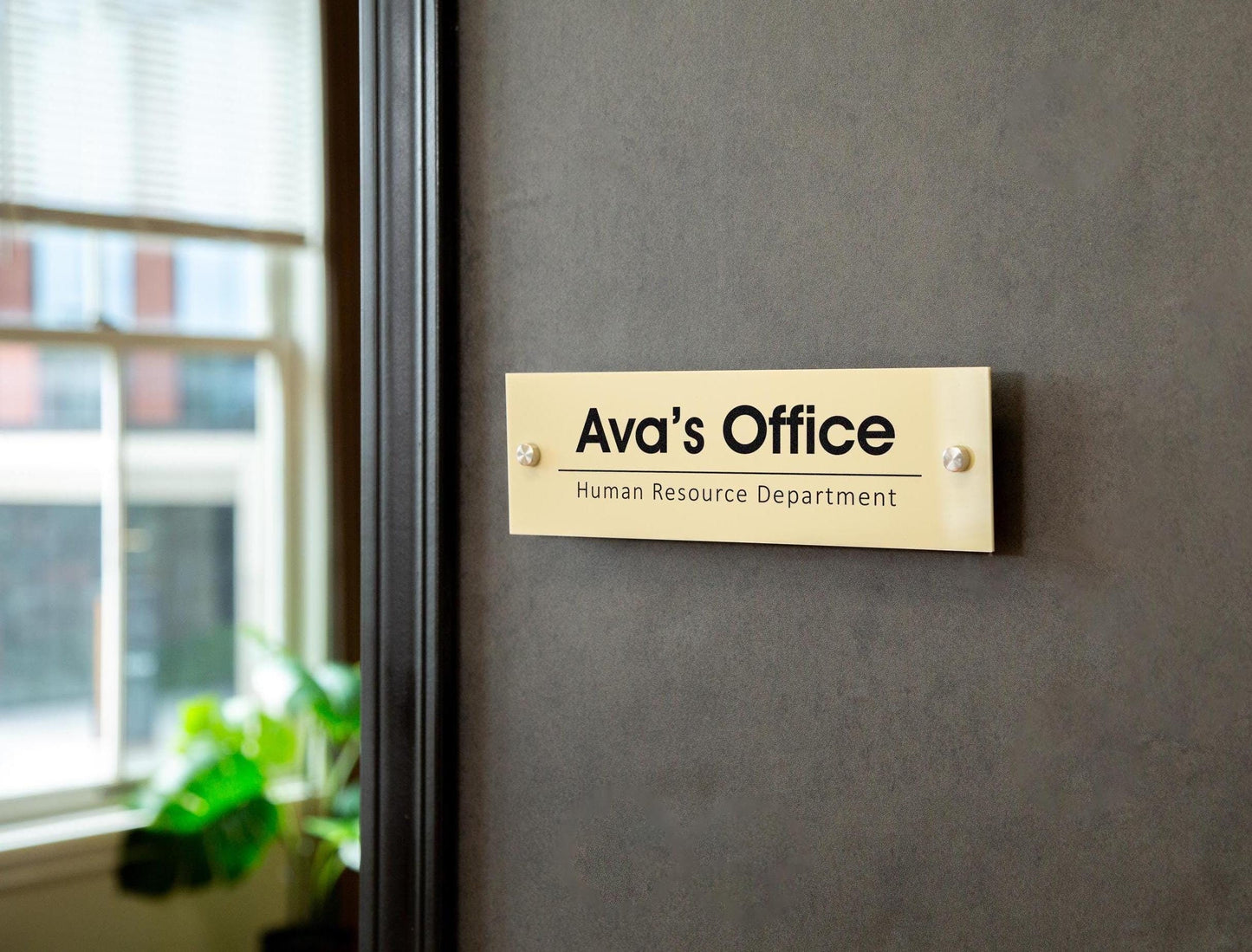 Wall Sign Name Plate - 2 Sizes Office Sign, Executive CEO Sign, New Job Business Decor, Birthday Promotion Teacher Staff Corporate Gift Idea
