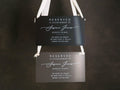 Reserved Hanging Acrylic Sign with Ribbon - Black or Frosted 11.5x7" Sign, In Loving Memory Sign for Wedding Chair Aisle, Memory Table Sign