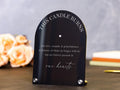 Arch Wedding Table Sign (Design 8) - 6 x 7.5" In Loving Memory This Candle Burns, Guest Book Table Signage, Custom Reception Sign