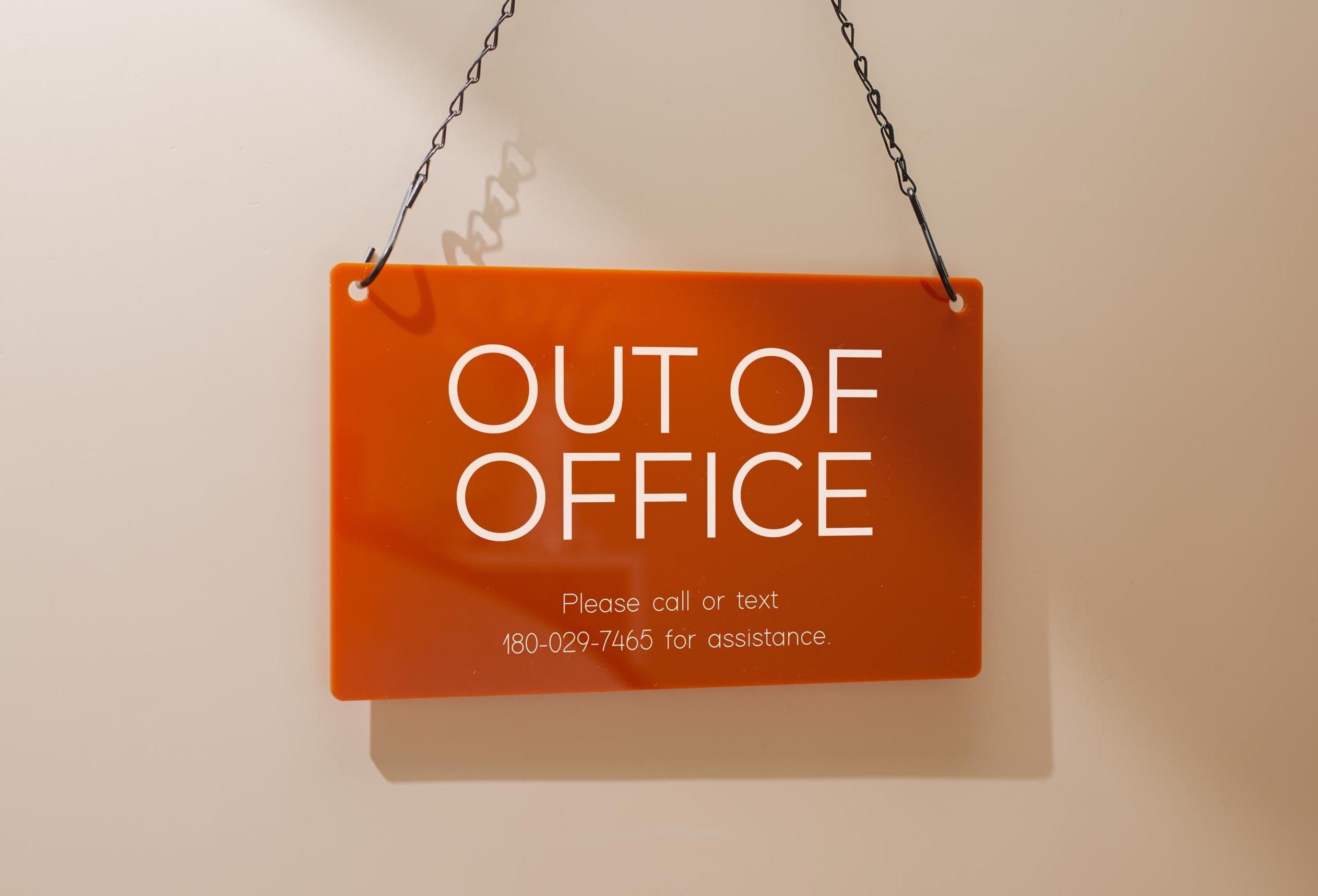 Hanging Acrylic Sign & Black Metal Chain (D9) - 11.5x7" Custom Window Office Business Door Wall Signage, Open Closed Store Shop Customizable