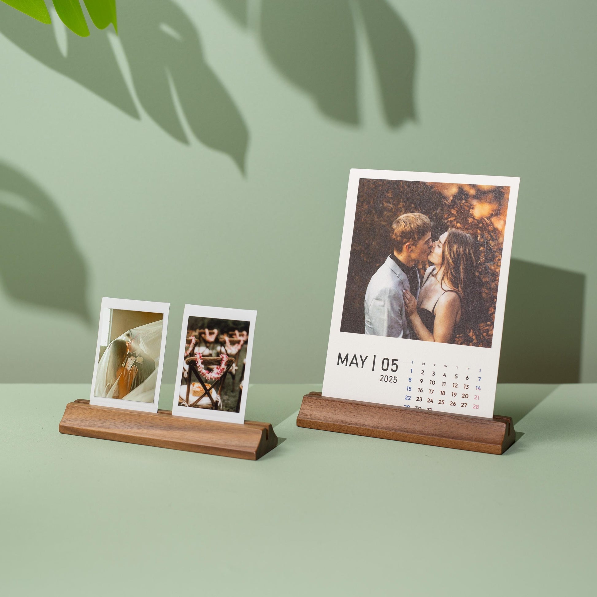 Bell Shape Wooden Stand Base - Walnut Wood Base Holder for Paper Acrylic Photo Pictures Tabletop Front Desk Business Signs Easy Switch Out