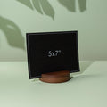 Round Wooden Stand or Base - Walnut or Maple Circle Base with Slot for Photos Pictures Business Signs Display Table Numbers Menu List Salon