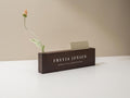 Personalized Wood Name Block w/ Slots (D4) - Minimal Executive Desk CEO Room Table Sign Job Office Decor Teacher Graduation Promotion Gift