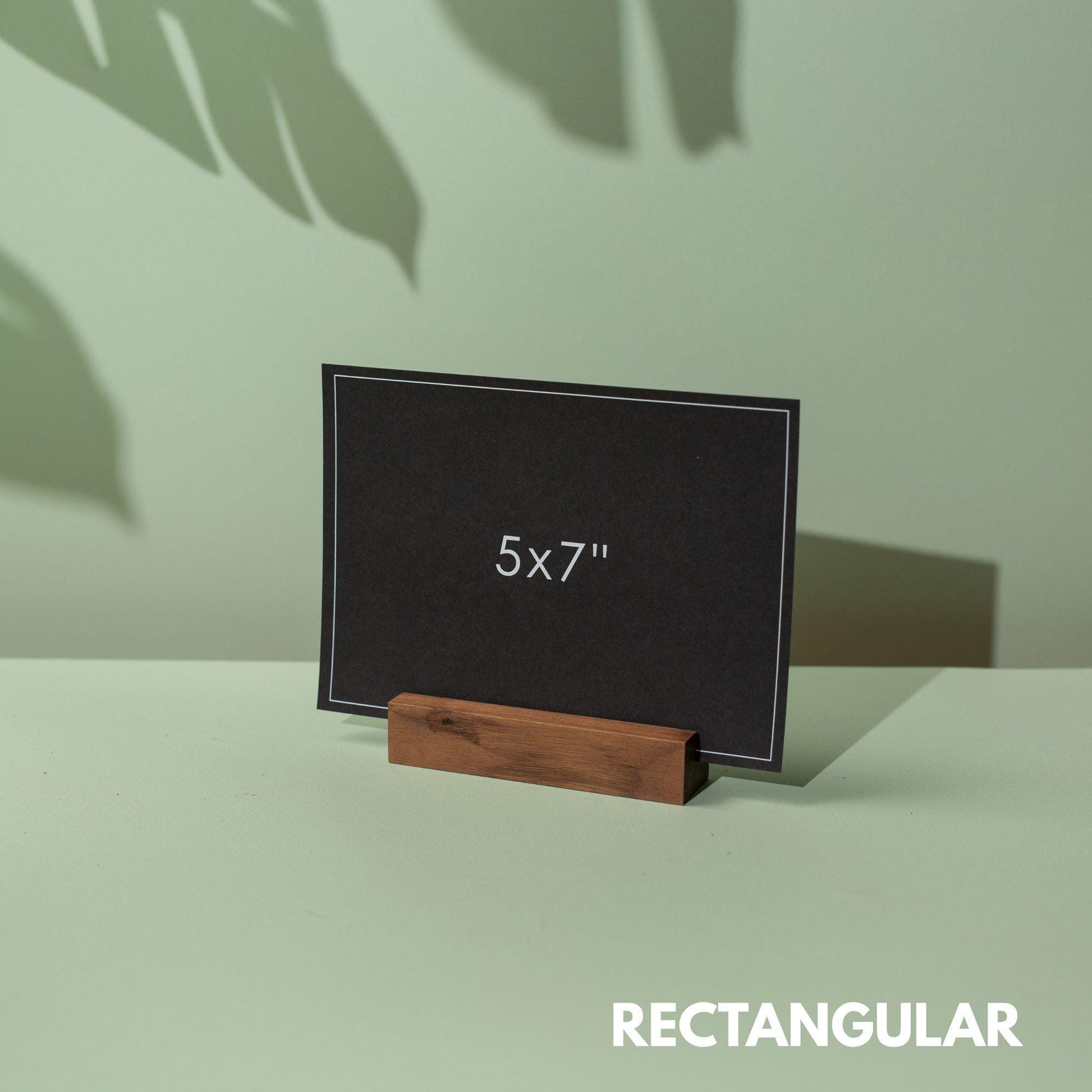Walnut Wood Stand - Wooden Base or Holder for Paper Signs Photo Instax Display Business Cafe Menu Spa Home Sales Restaurant in Various Sizes