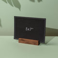 Rectangle Wooden Stand - Small Wood Walnut or Maple Holder for Paper Photo Table Desk Display Business Sale Signs Signage Trade Show Retail