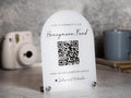 Arched QR Code (Wedding Sign) - 6x7.75" Scannable Acrylic Sign, Wedding Cash Gift Table Decoration, Venmo Paypal Donation
