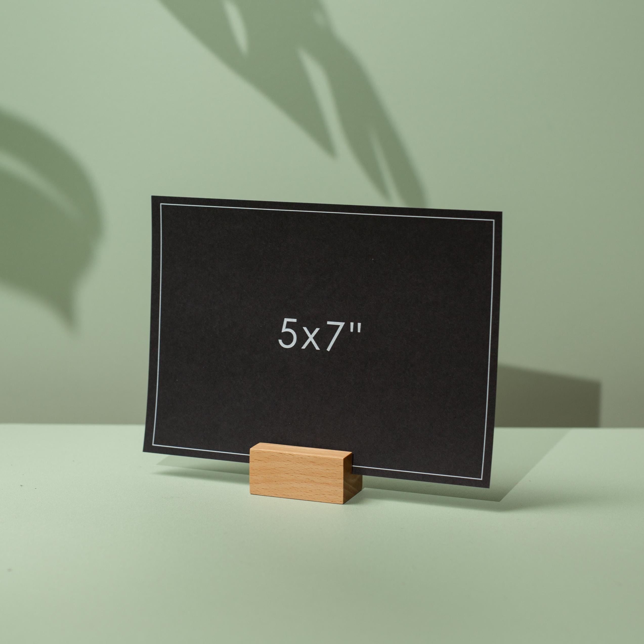 Mini Wooden Stand - Small Wood Walnut or Maple Holder for Paper Polaroid Instax Tiny Sign Photo Table Numbers Desk Display Business Sales
