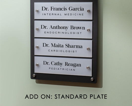 Add On: Replacement Plate for Wall Directory (Standard Size)