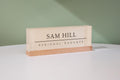 Pastel Acrylic Name Block (D1) - w/ Optional Wooden Base, Minimal Desk Table CEO Sign Job Office Decor Promotion Work Coworker Staff Gifts