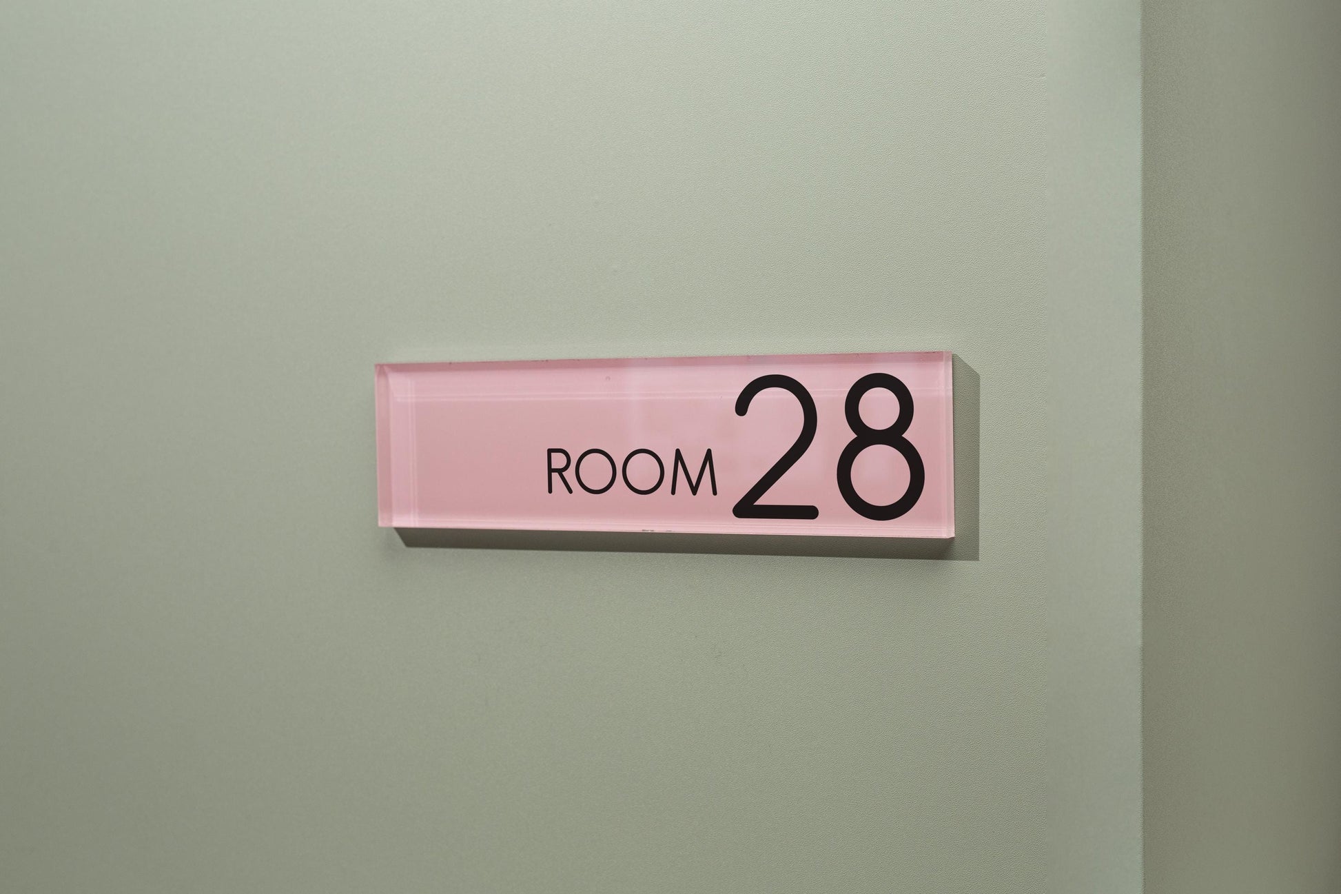 Pastel Acrylic Wall Plate Sign (D2) - Personalized StickOn Door Office Salon Business Small Shop Work Rental Room Suite Floor Number Display