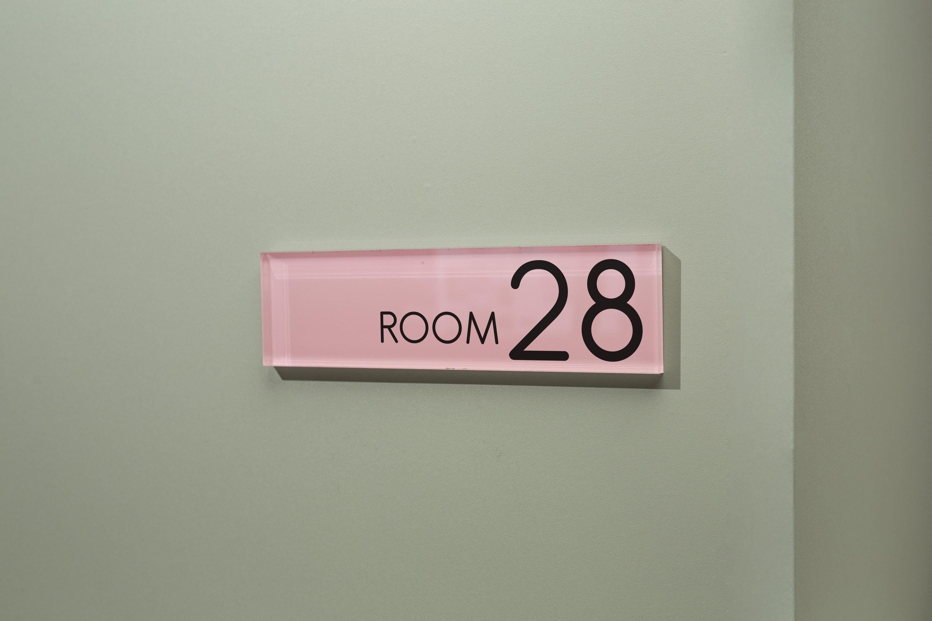 Pastel Acrylic Wall Plate Sign (D2) - Personalized StickOn Door Office Salon Business Small Shop Work Rental Room Suite Floor Number Display
