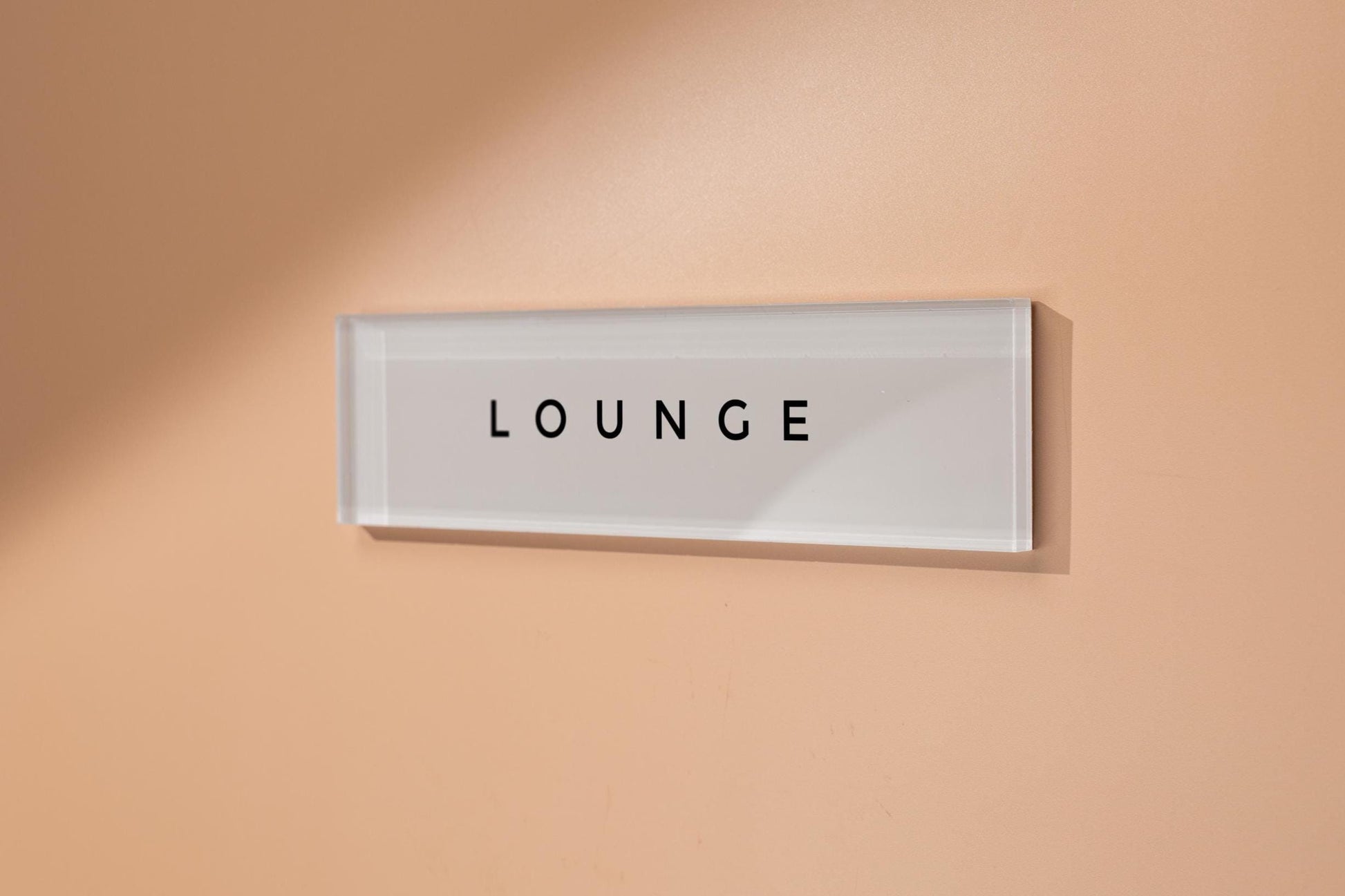 Pastel Acrylic Wall Plate Sign (D4) - Personalized Stick On Door Office Salon Lash Nails Small Business Shop Signage Work Rental Room Number