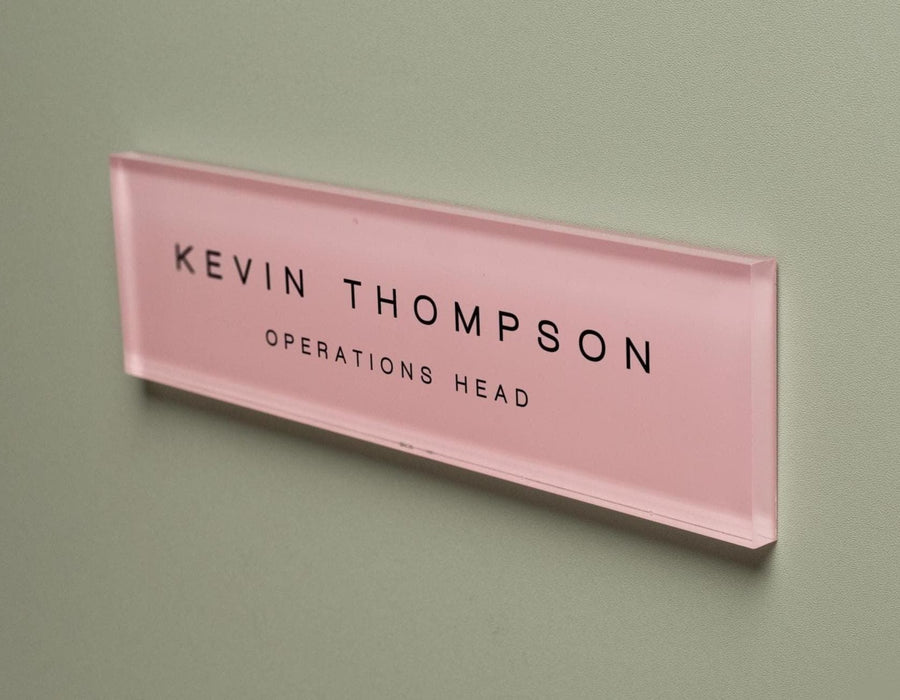 Pastel Acrylic Wall Plate Sign (D3) - Personalized Stick On Door Office Salon Lash Nails Small Business Shop Signage Work Rental Room Number