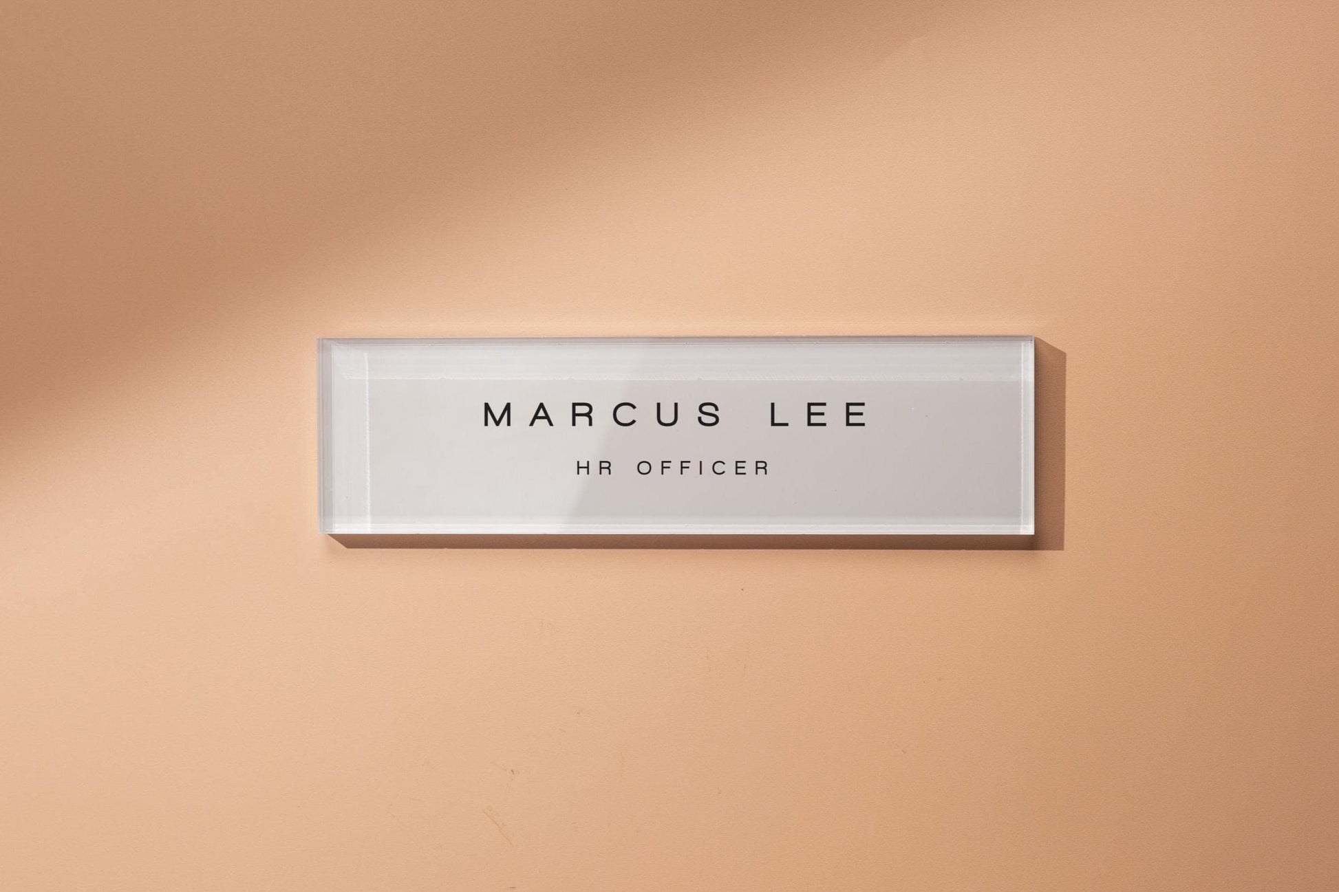 Pastel Acrylic Wall Plate Sign (D3) - Personalized Stick On Door Office Salon Lash Nails Small Business Shop Signage Work Rental Room Number