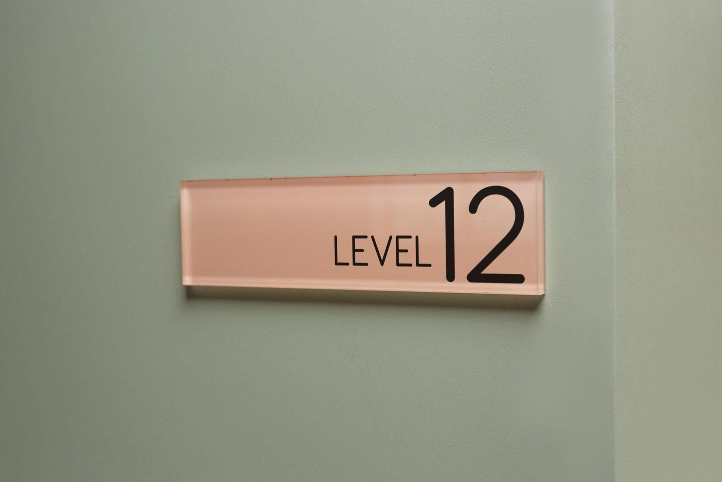 Pastel Acrylic Wall Plate Sign (D2) - Personalized StickOn Door Office Salon Business Small Shop Work Rental Room Suite Floor Number Display
