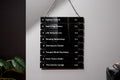 Interchangable Hanging Directory Sign - Customizable Office Wall Door Building Business Retail Shop Display Job Title Room Made to Order