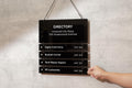 Interchangable Hanging Directory Sign - Customizable Office Wall Door Building Business Retail Shop Display Job Title Room Made to Order