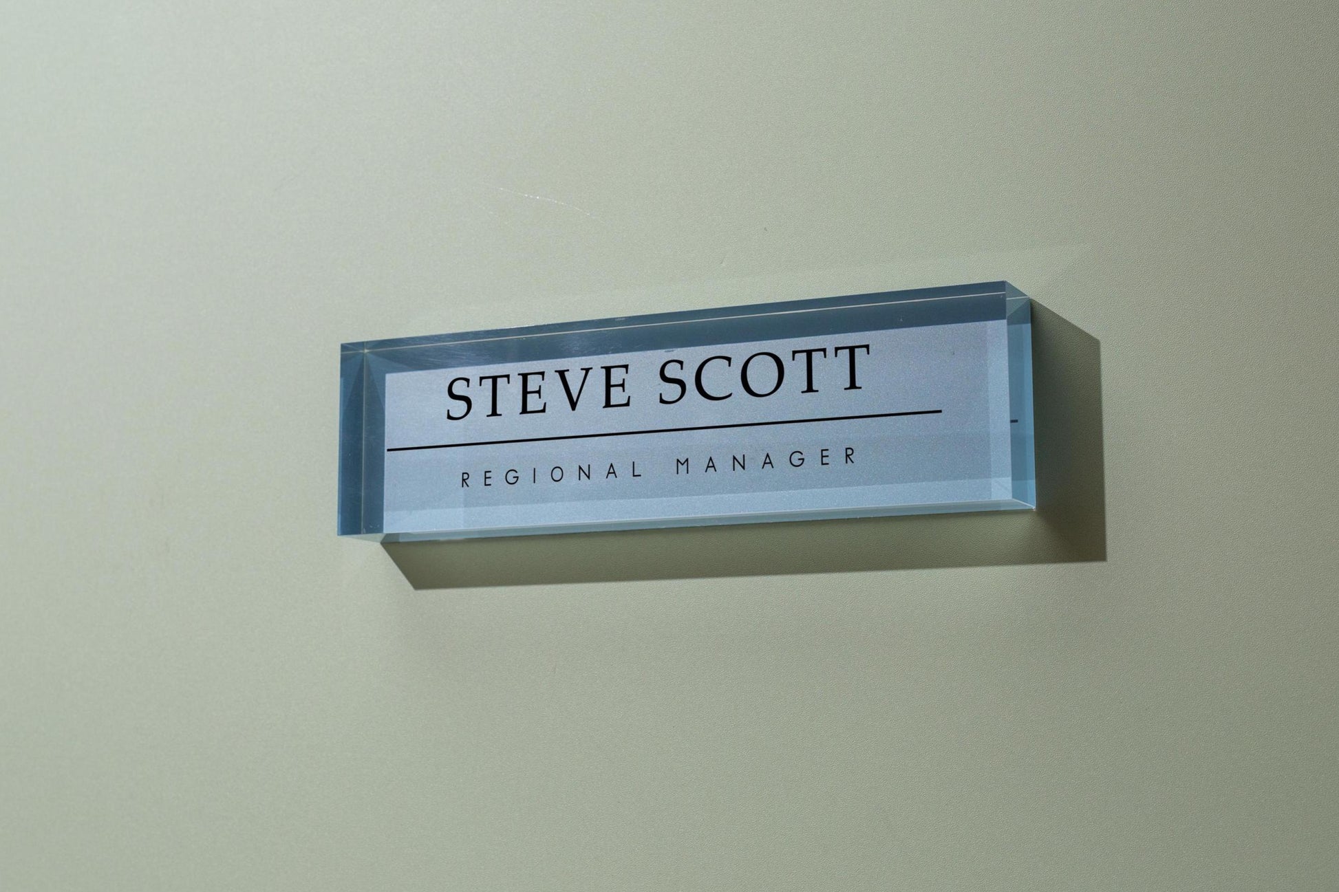 Pastel Acrylic Wall Name Block (D1) - Room Sign Name Work Title CEO Job Office Decor Promotion Coworker Staff Gifts, Stick on Wall Signage