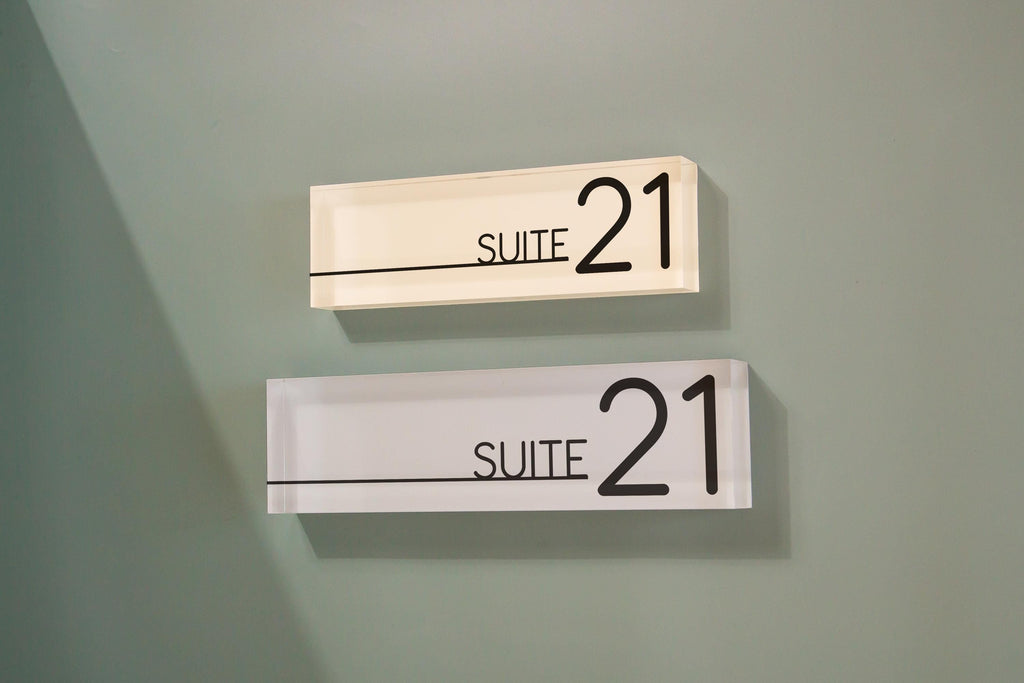 Pastel Acrylic Wall Name Block (D2) - Room Sign Name Work Title CEO Job Office Decor Promotion Coworker Staff Gifts, Stick on Wall Signage