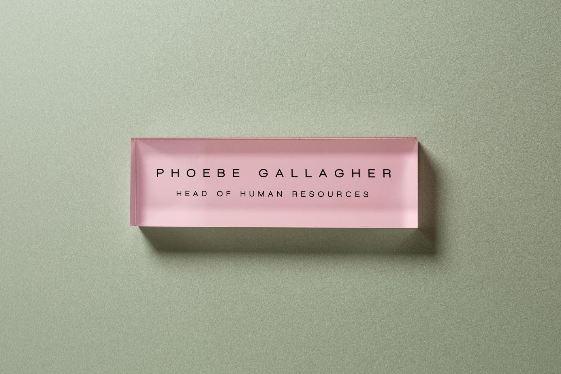 Pastel Acrylic Wall Name Block (D3) - Room Sign Name Work Title CEO Job Office Decor Promotion Coworker Staff Gifts, Stick on Wall Signage