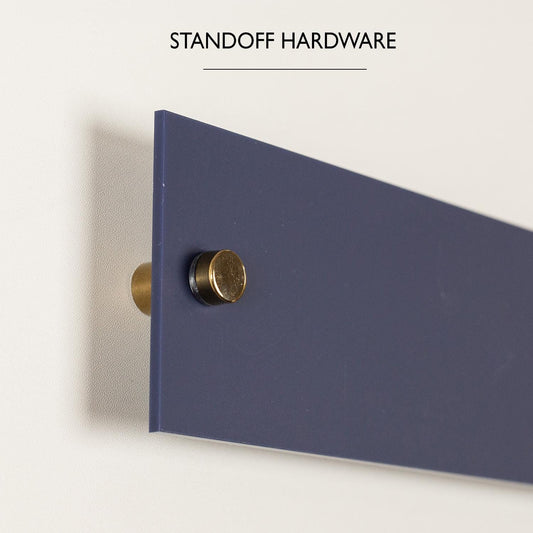4pc Stand-offs for Wall Signs - 4x Set, Hardware Included, Acrylic Sign Replacement, Add-On, Available in Black, White, Silver, or Gold