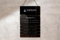 Black Interchangeable Hanging Storefront Sign D2 - Customizable Office Wall Door Building Business Retail Shop Contact Hours Menu Display