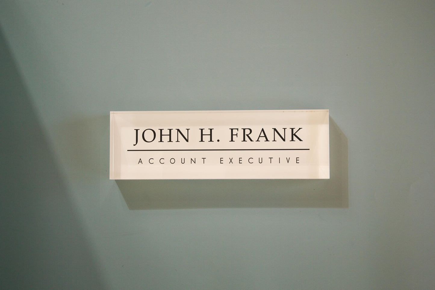 Pastel Acrylic Wall Name Block (D1) - Room Sign Name Work Title CEO Job Office Decor Promotion Coworker Staff Gifts, Stick on Wall Signage