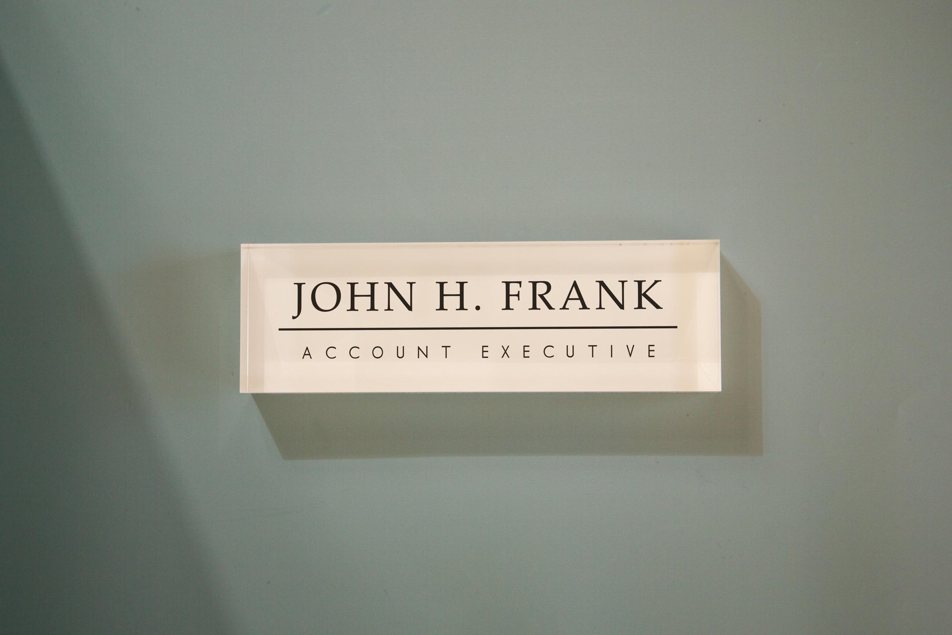 Pastel Acrylic Wall Name Block (D1) - Room Sign Name Work Title CEO Job Office Decor Promotion Coworker Staff Gifts, Stick on Wall Signage