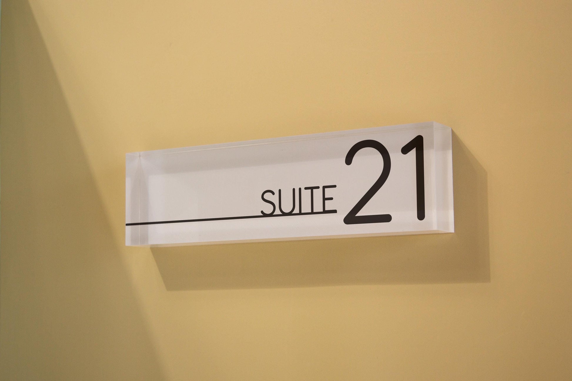 Pastel Acrylic Wall Name Block (D2) - Room Sign Name Work Title CEO Job Office Decor Promotion Coworker Staff Gifts, Stick on Wall Signage