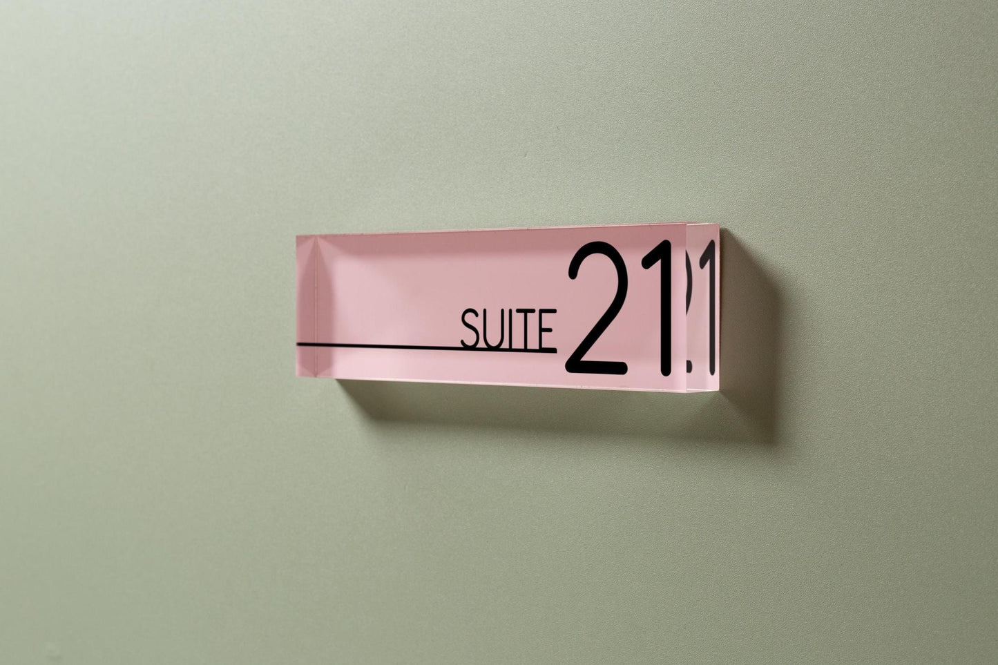 Pastel Acrylic Wall Name Block (D2) - Room Sign Name Work Title CEO Job Office Decor Promotion Coworker Staff Gifts, Stick on Wall Signage