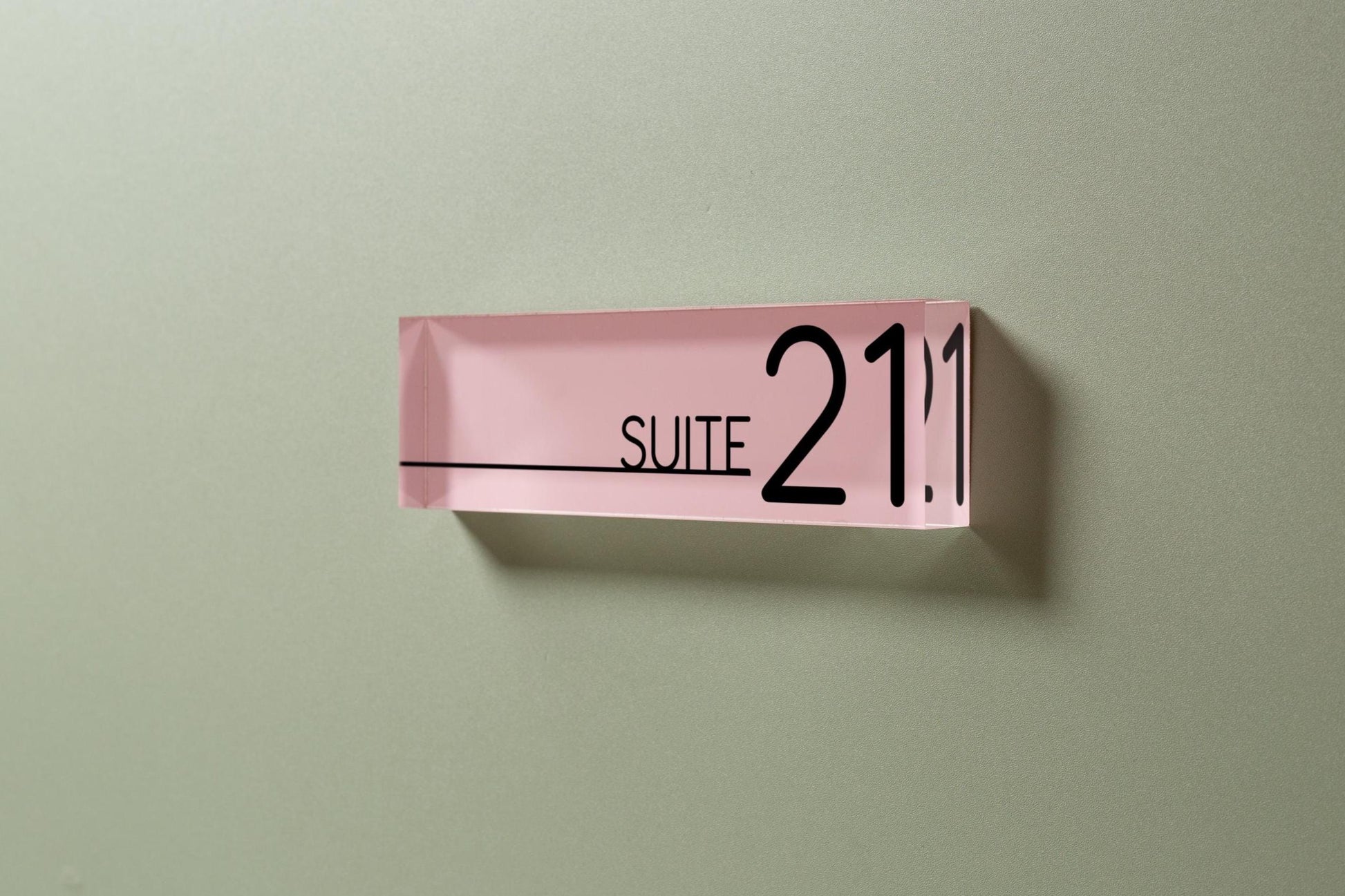 Pastel Acrylic Wall Name Block (D2) - Room Sign Name Work Title CEO Job Office Decor Promotion Coworker Staff Gifts, Stick on Wall Signage