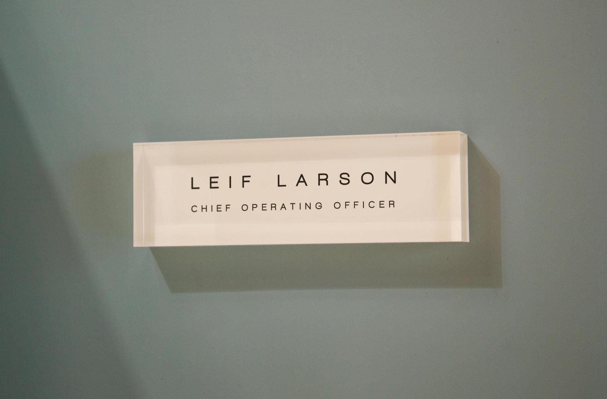 Pastel Acrylic Wall Name Block (D3) - Room Sign Name Work Title CEO Job Office Decor Promotion Coworker Staff Gifts, Stick on Wall Signage