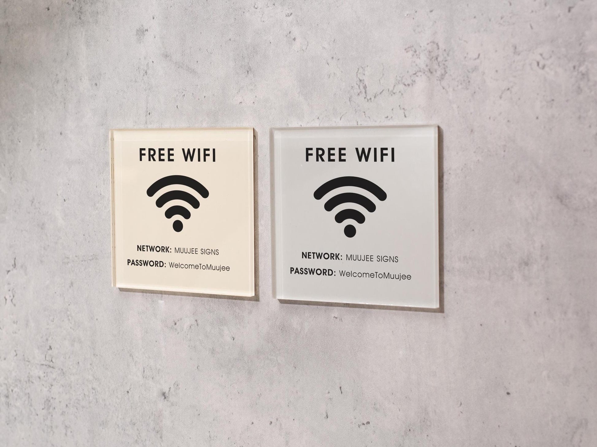 Square Pastel Wall Wifi Sign (D2) - 6×6" Custom Stick-On Internet Password Sign for Home, Airbnb, Hotel, Salon, Café, and Small Business
