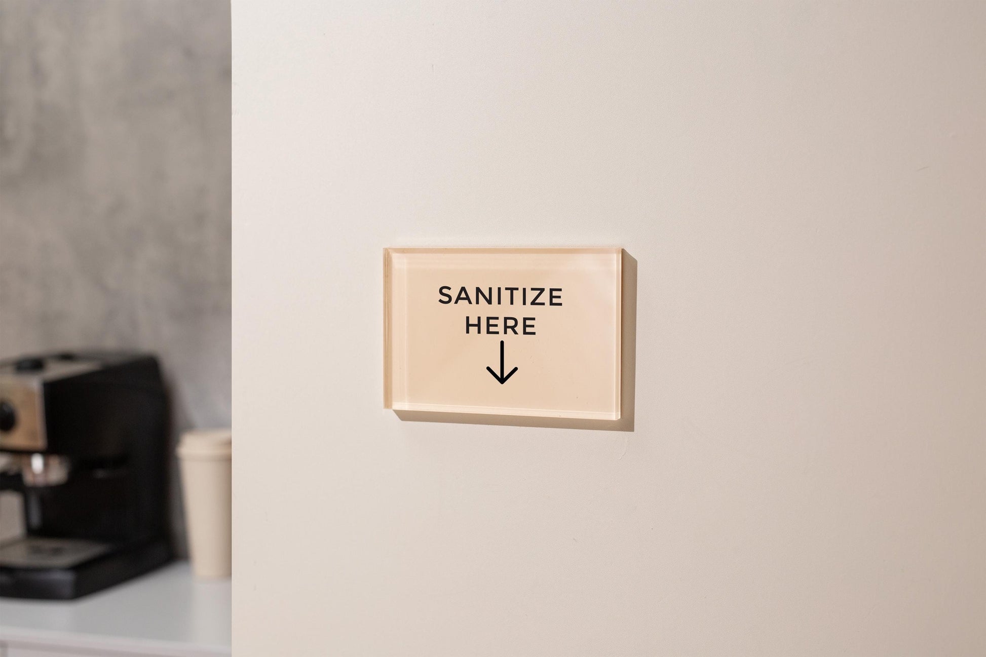 4x6 Pastel Acrylic Wall Sign (D2) - Your Text On Wall Sign Stick-On Signage for Guests Shop Office Business Direction Instructions Arrows