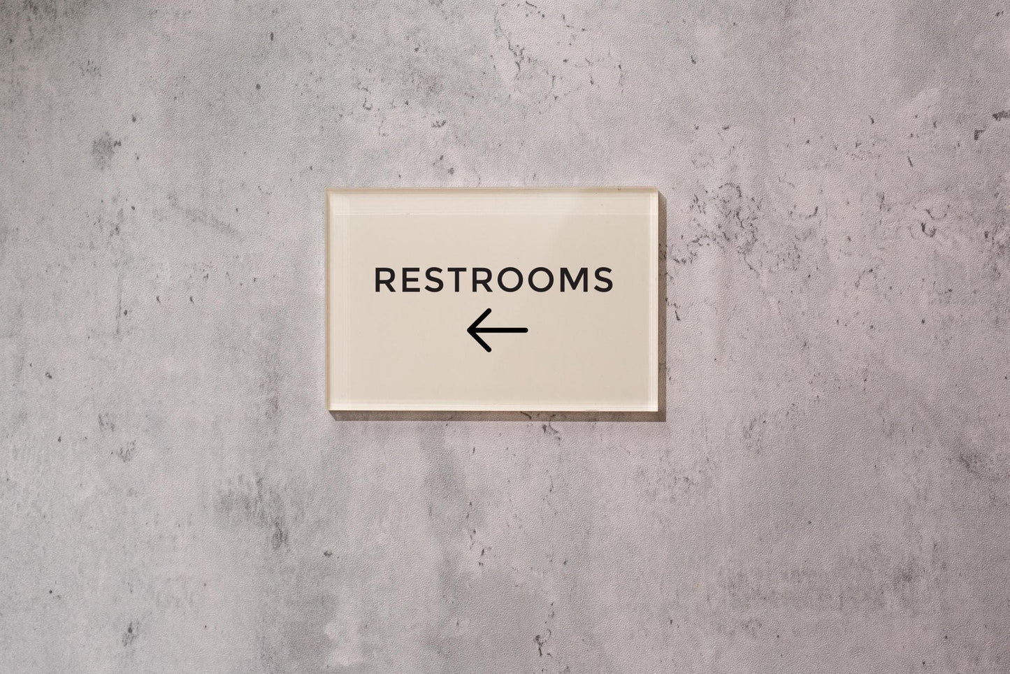 4x6 Pastel Acrylic Wall Sign (D2) - Your Text On Wall Sign Stick-On Signage for Guests Shop Office Business Direction Instructions Arrows