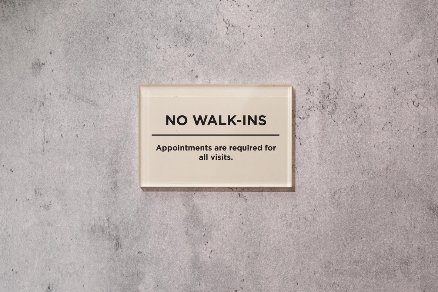 4x6 Pastel Acrylic Wall Sign (D4) - Your Text On Wall Sign Custom Stick-On Signage for Guests Shop Office Business Direction Instructions