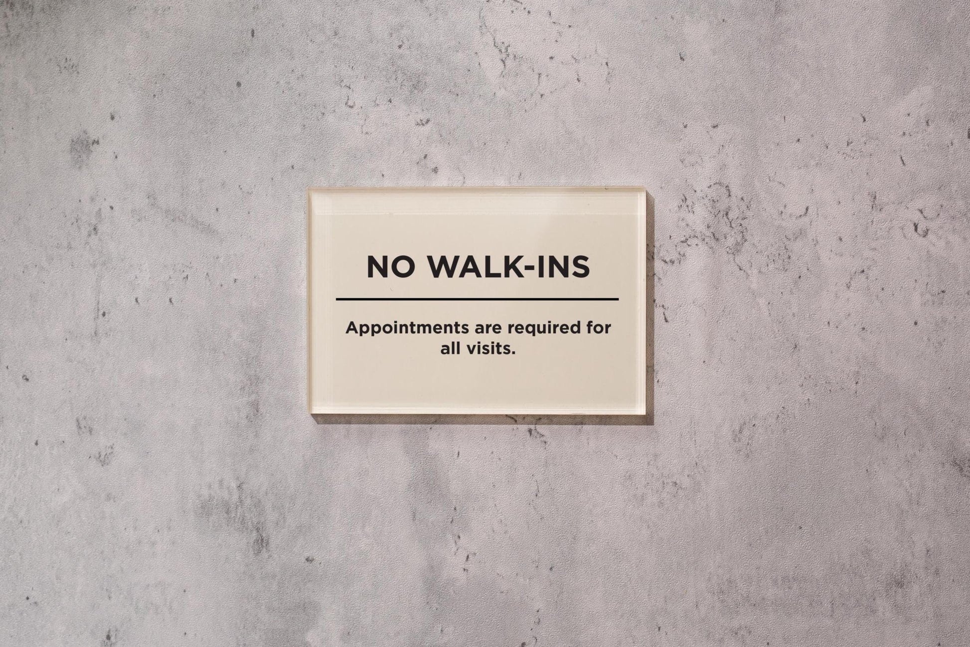 4x6 Pastel Acrylic Wall Sign (D4) - Your Text On Wall Sign Custom Stick-On Signage for Guests Shop Office Business Direction Instructions