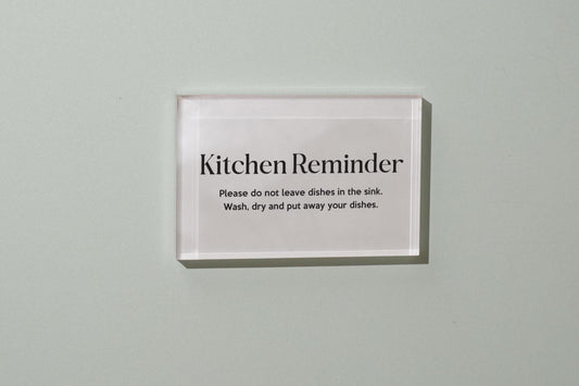 4x6 Pastel Acrylic Wall Sign (D1) - Your Text On Wall Sign Custom Stick-On Signage for Guests Shop Office Business Direction Instructions