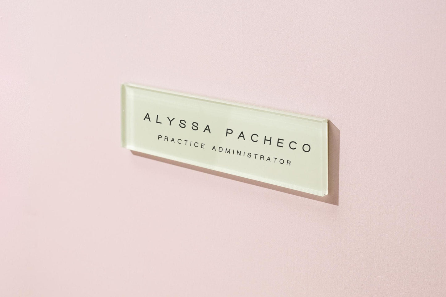 Pastel Acrylic Wall Plate Sign (D3) - Personalized Stick On Door Office Salon Lash Nails Small Business Shop Signage Work Rental Room Number