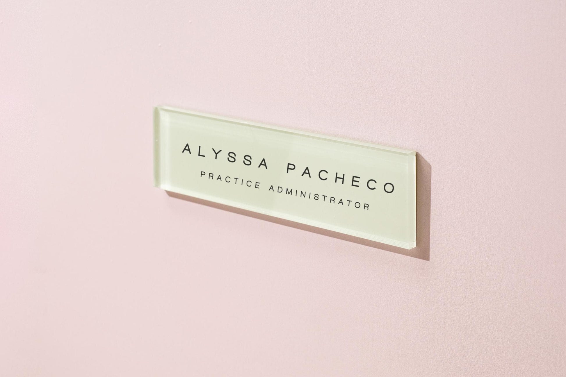 Pastel Acrylic Wall Plate Sign (D3) - Personalized Stick On Door Office Salon Lash Nails Small Business Shop Signage Work Rental Room Number