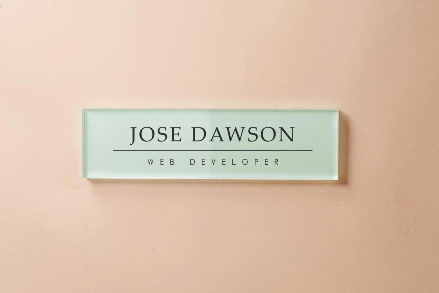 Pastel Acrylic Wall Plate Sign (D1) - Personalized Stick On Door Office Salon Lash Nails Small Business Shop Signage Work Rental Room Number