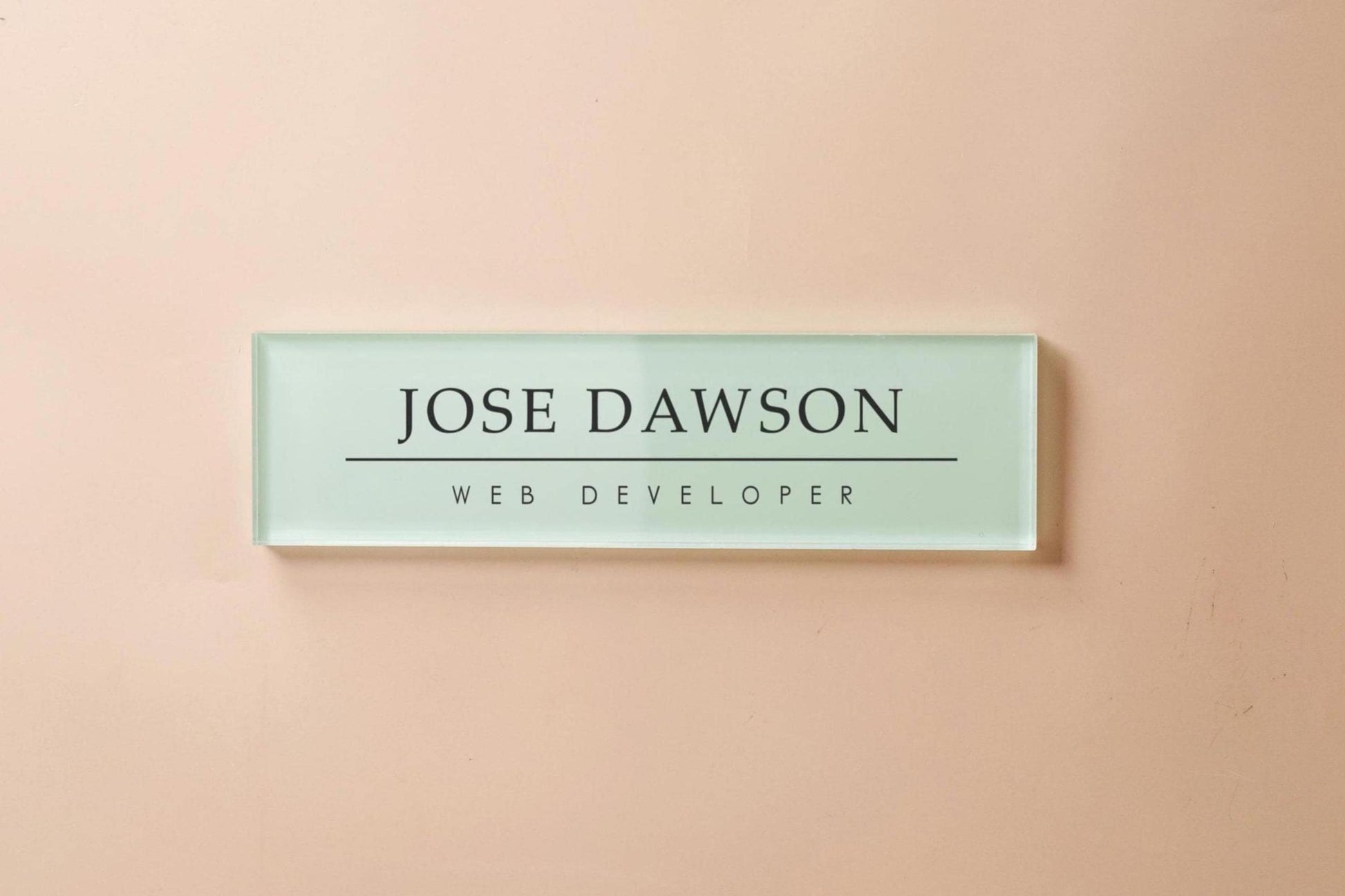 Pastel Acrylic Wall Plate Sign (D1) - Personalized Stick On Door Office Salon Lash Nails Small Business Shop Signage Work Rental Room Number