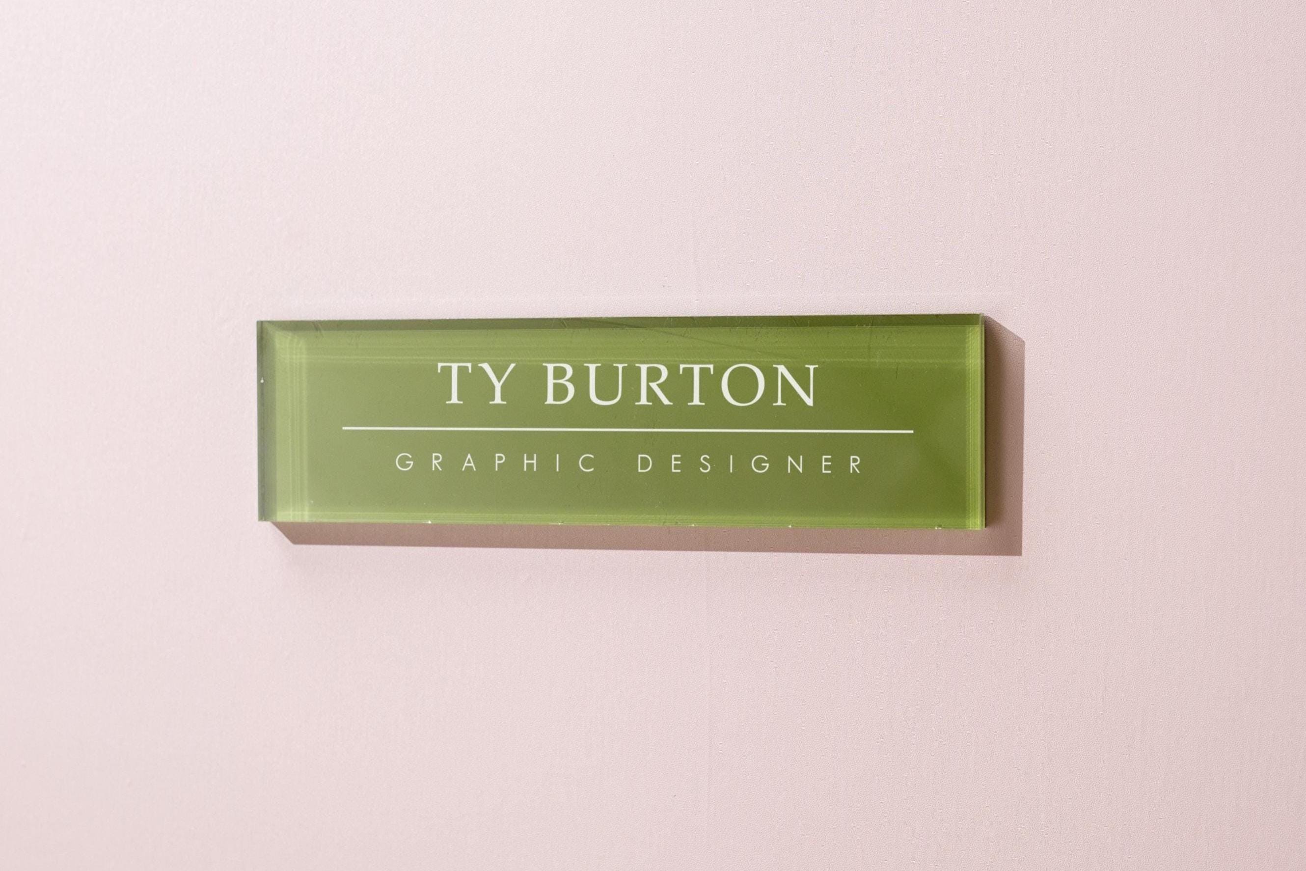Pastel Acrylic Wall Plate Sign (D1) - Personalized Stick On Door Office Salon Lash Nails Small Business Shop Signage Work Rental Room Number