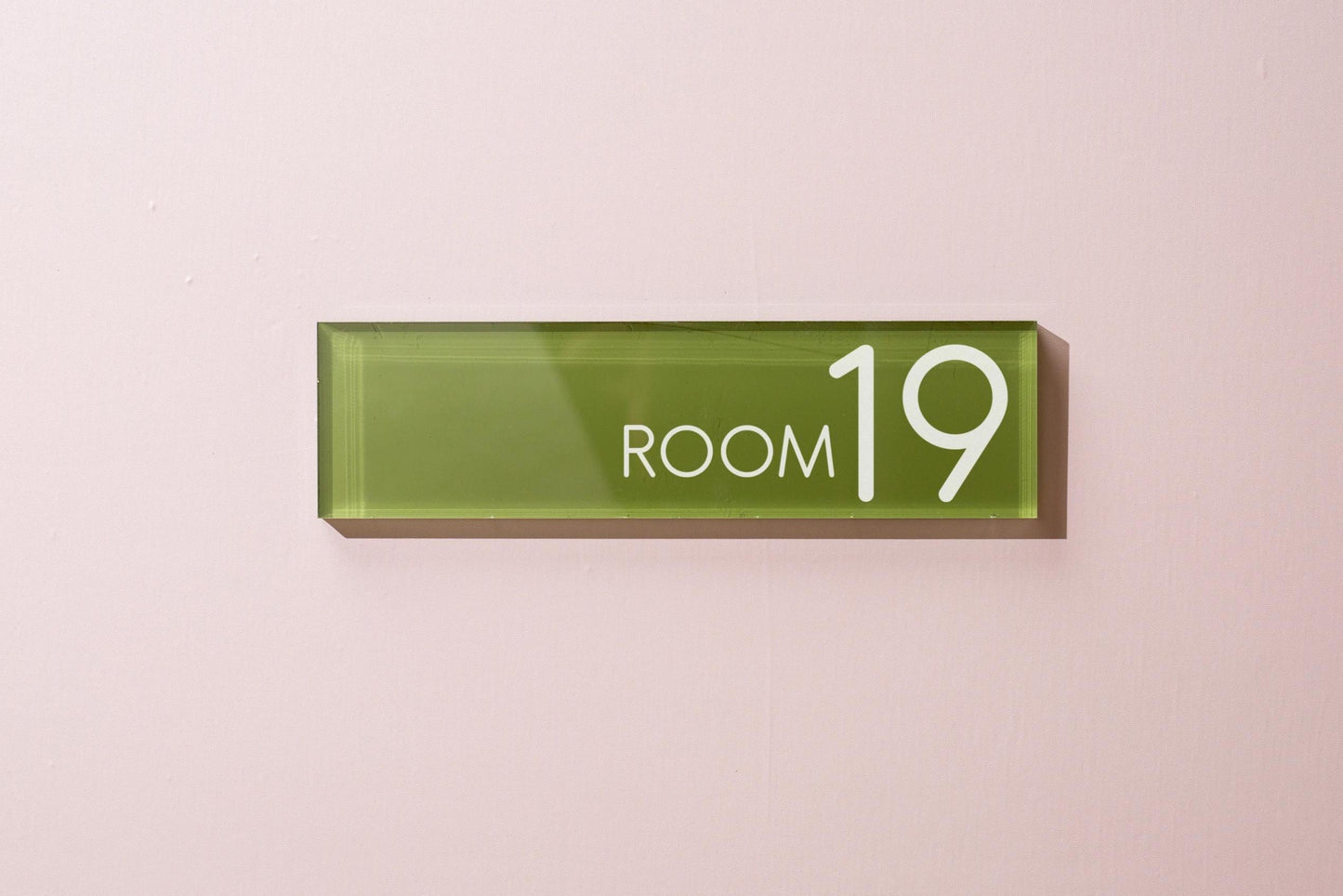 Pastel Acrylic Wall Plate Sign (D2) - Personalized StickOn Door Office Salon Business Small Shop Work Rental Room Suite Floor Number Display