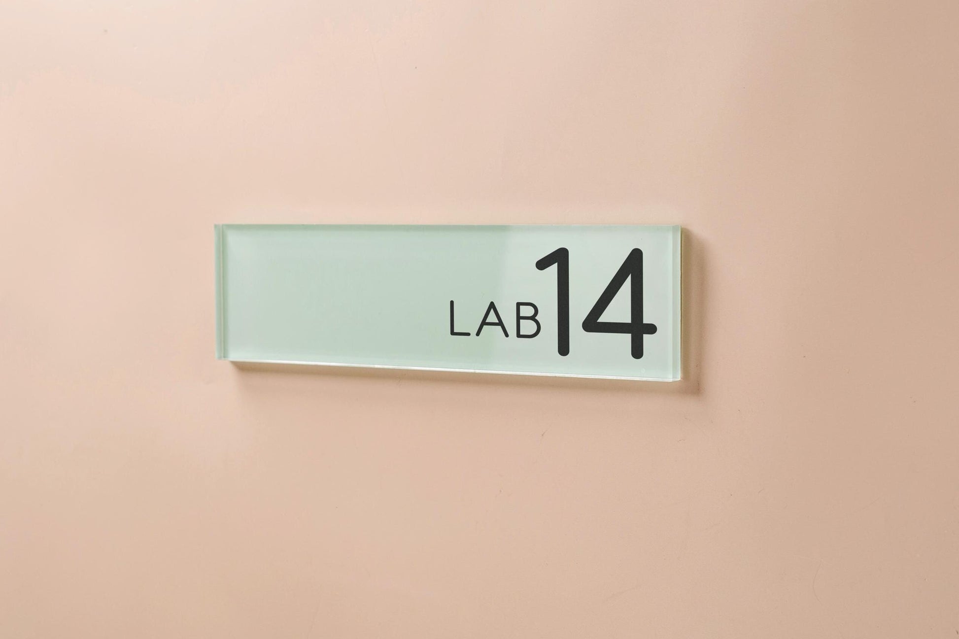 Pastel Acrylic Wall Plate Sign (D2) - Personalized StickOn Door Office Salon Business Small Shop Work Rental Room Suite Floor Number Display