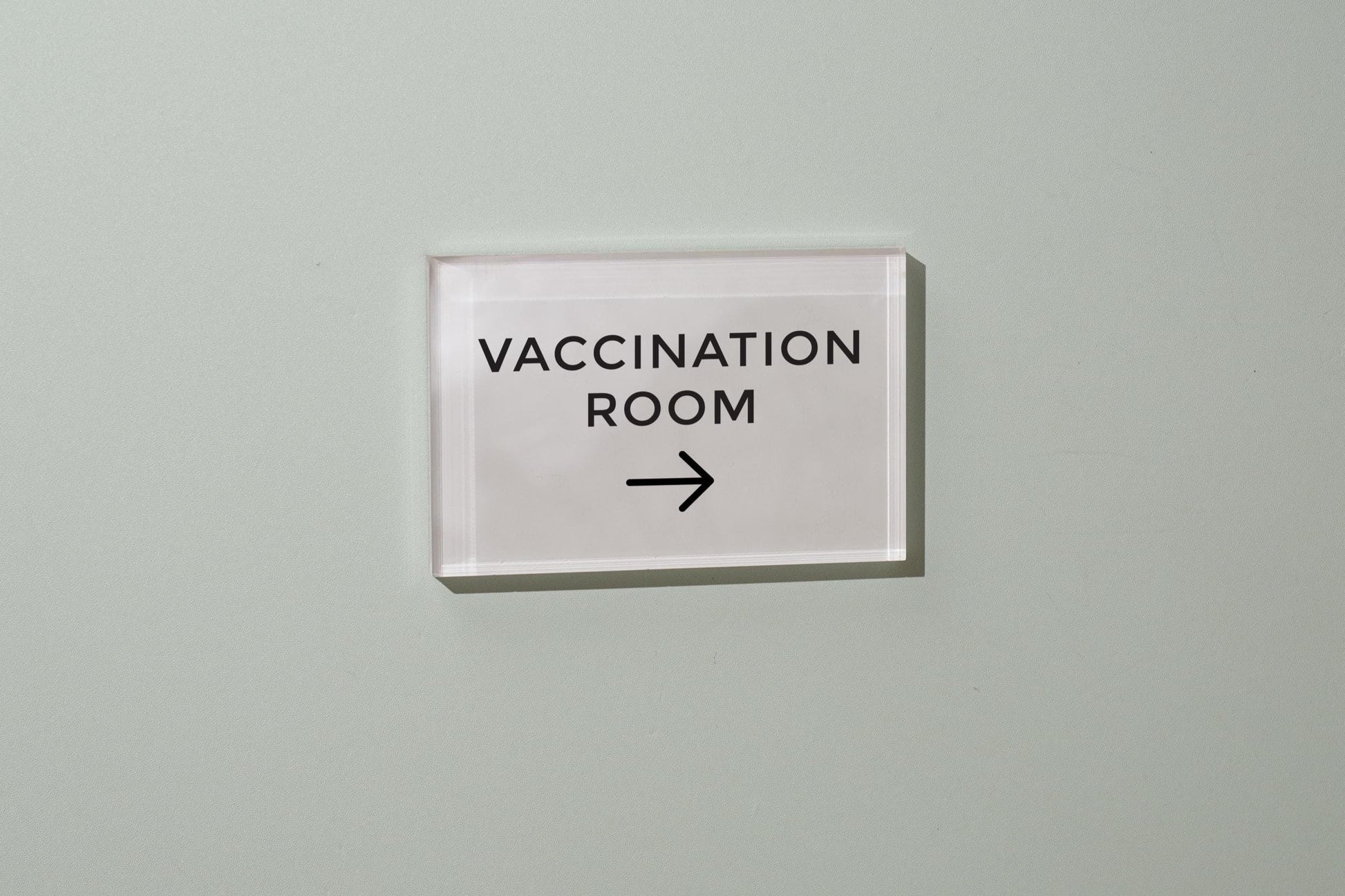 4x6 Pastel Acrylic Wall Sign (D2) - Your Text On Wall Sign Stick-On Signage for Guests Shop Office Business Direction Instructions Arrows