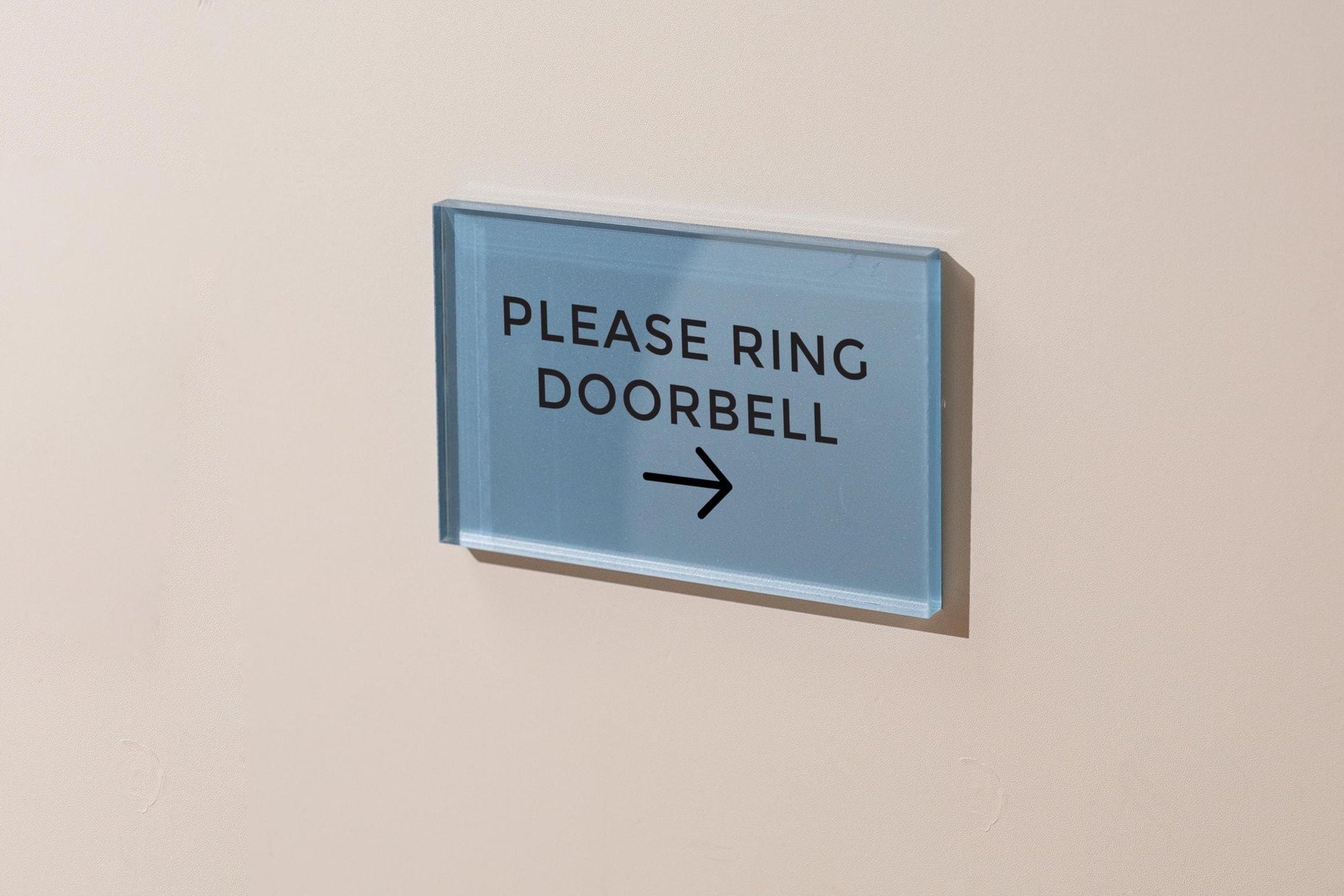 4x6 Pastel Acrylic Wall Sign (D2) - Your Text On Wall Sign Stick-On Signage for Guests Shop Office Business Direction Instructions Arrows