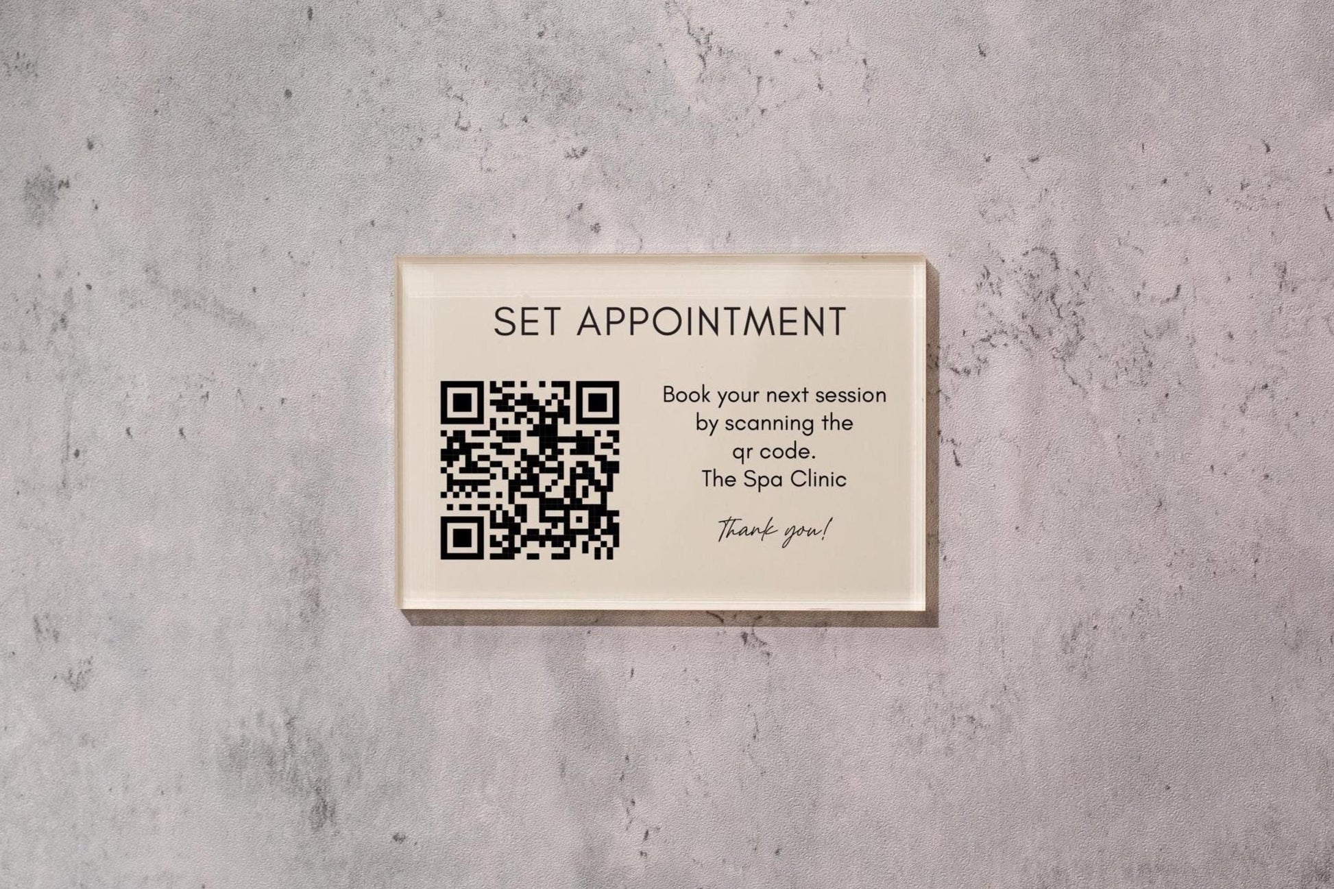 4x6 Pastel Acrylic Wall QR Sign (D3) - Your Text On Wall Sign Custom Stick-On Signage for Guests Shop Office Business Instagram Tip Reviews